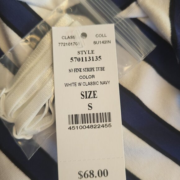 White House Black Market ~ Sz S ~ Chain Lined ~ Tube Top ~ NWT - Picture 7 of 9